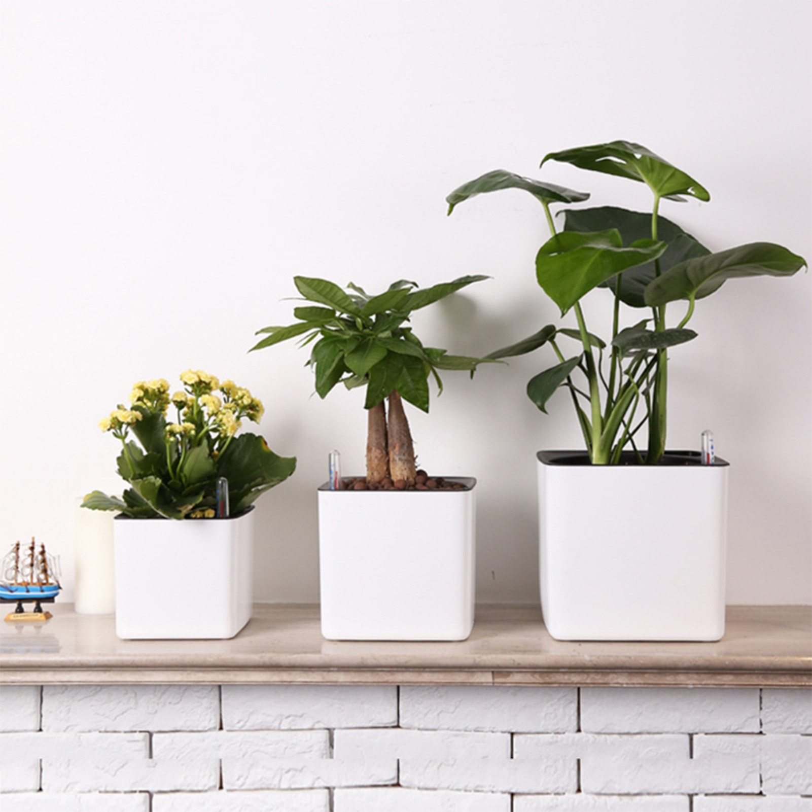 Self Watering Insert - 3 ขนาดขี้เกียจกระถางดอกไม้พืชสีเขียวรดน้ําด้วยตนเองดอกไม้หม้อการดูดซึมน้ําอัตโนมัติสีเขียว ivy หม้อ Planters สําหรับ