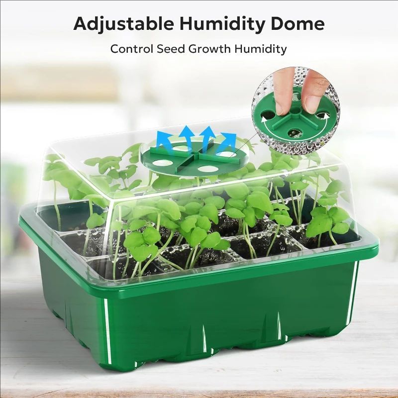 Humidity Dome Kit - ชุดเพาะเมล็ดขนาดเล็ก 10 ชิ้น/5 ชิ้น พร้อมโดมระบายความชื้นและฐานสำหรับเพาะเมล็ด