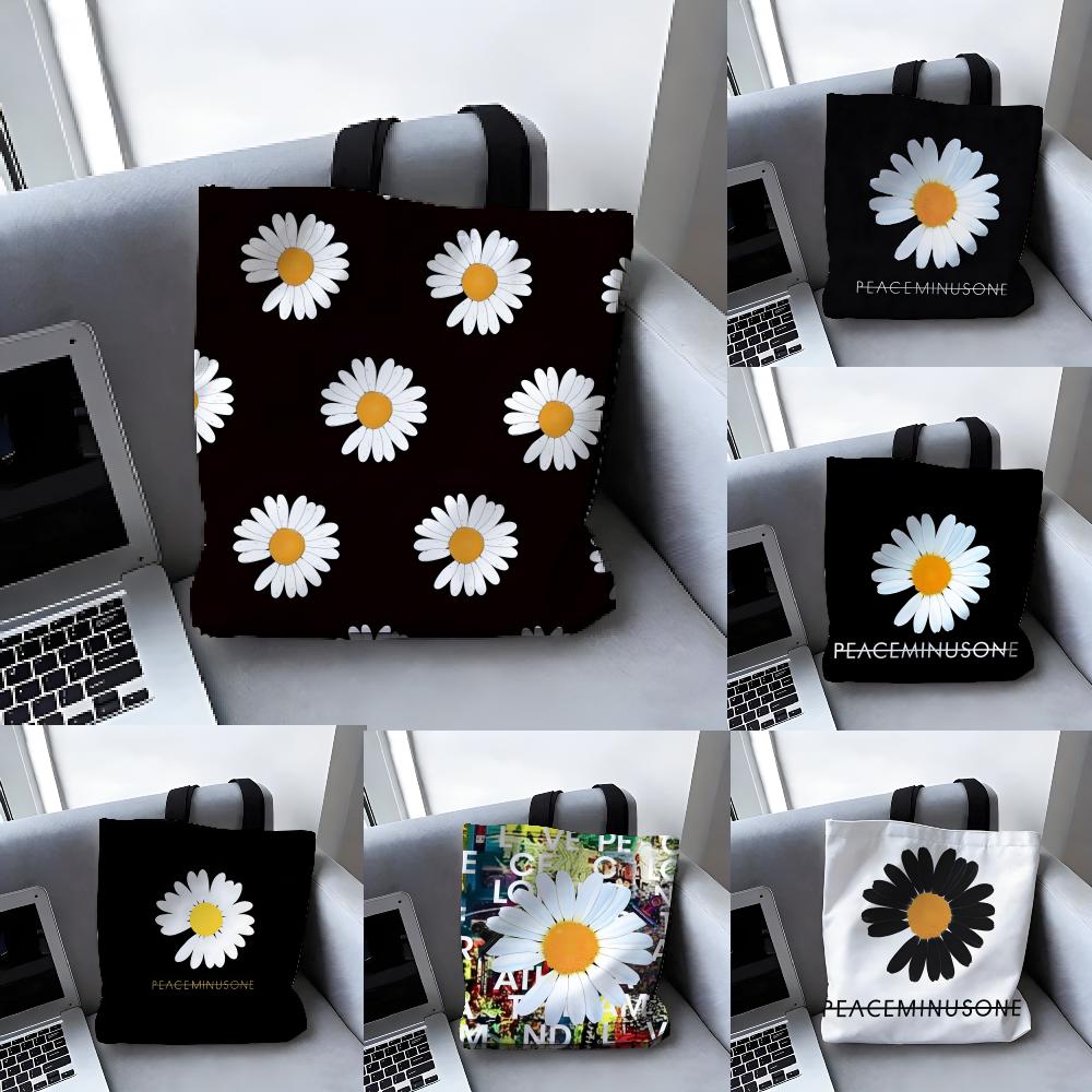 Peat Pellet Tray - กระเป๋าเก็บของ กระเป๋าผ้าแคนวาสความจุขนาดใหญ่สำหรับนักเรียนหญิง กระเป๋าคุณแม่ ลายดอกไม้สวยงาม ลายโปร่ง P-PEACEMINUSONE
