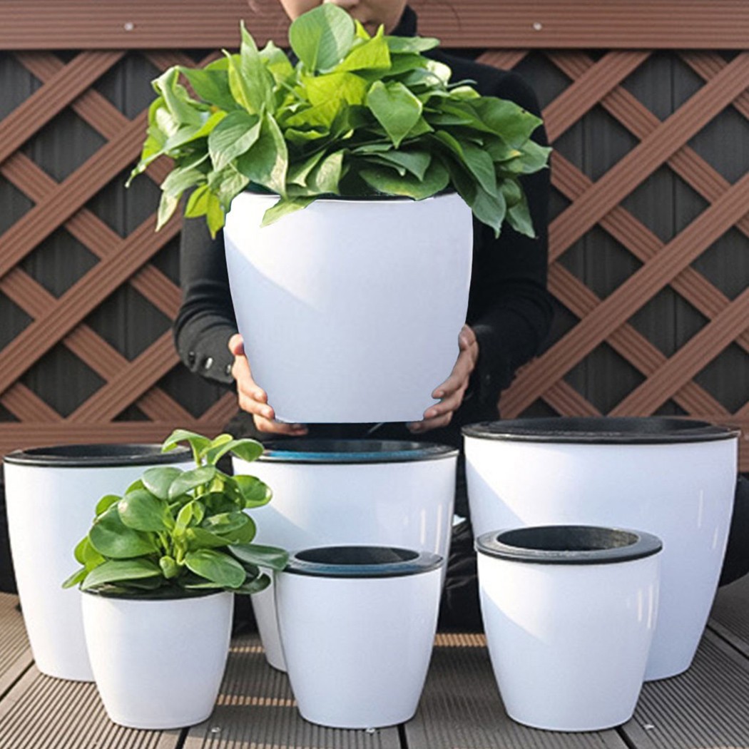 Self Watering Insert - กระถางรดน้ำต้นไม้อัตโนมัติกระถางต้นไม้พอร์ซเลนเลียนแบบดอกไม้ทำสวนของตกแต่งบ้านและสวนขนาด XL XXL XX