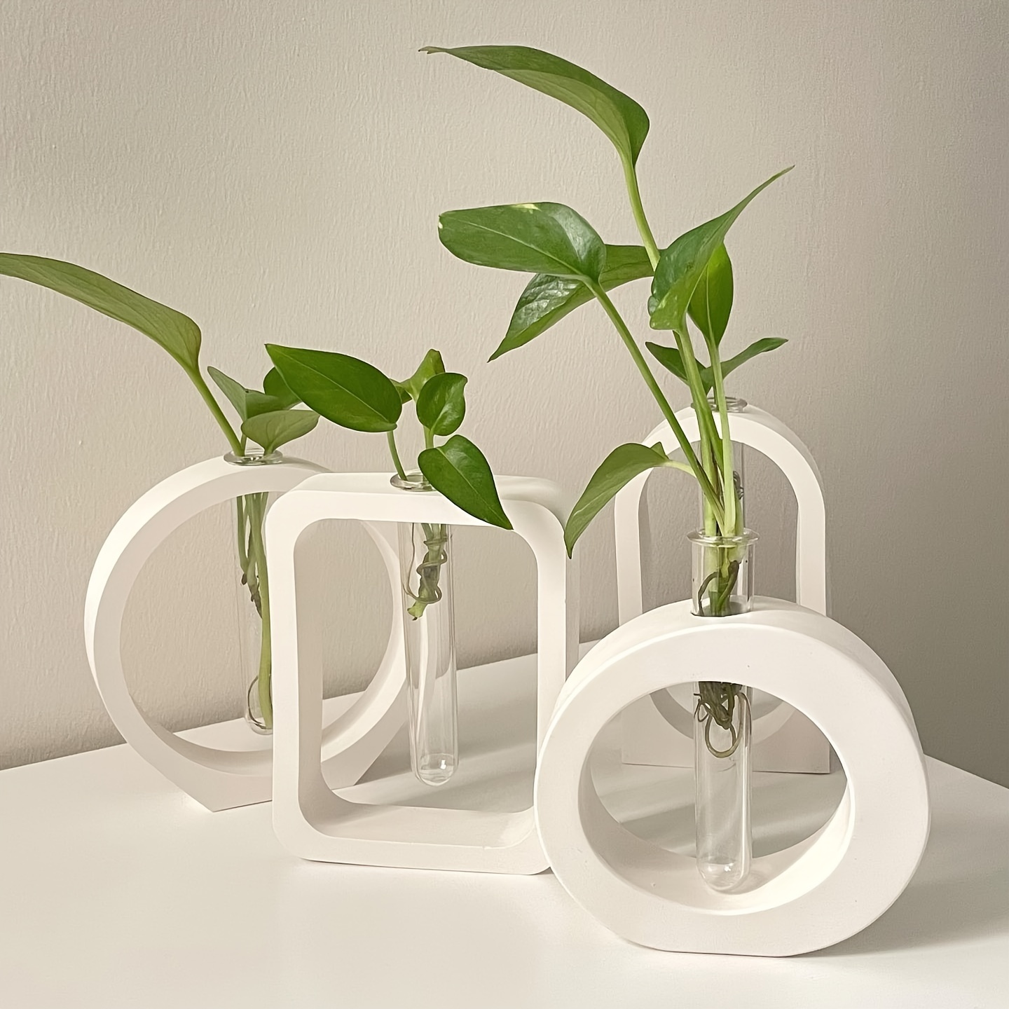 Propagation Station Vase - แจกันดอกไม้4ชิ้นแม่พิมพ์ซิลิโคนคริสตัลอีพ็อกซี่เรซิ่นไฮโดรโปนิกส์ภาชนะใส่พืชแจกันแม่พิมพ์ซิลิโคนสำหรับสถานีเพาะพันธุ์ดอกไม้