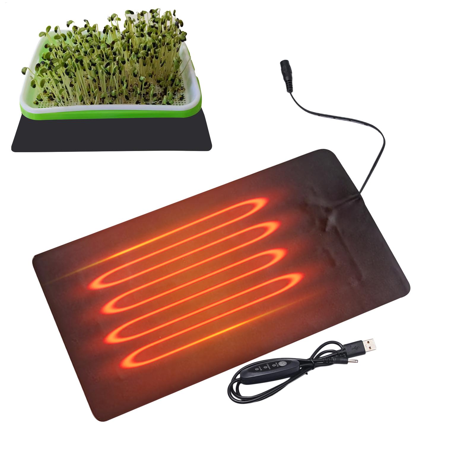 Heat Mat Seedling - แผ่นทำความร้อนสำหรับต้นกล้า 5V 2A 8.5W แผ่นอุ่นเพาะเมล็ดพันธุ์พืช สำหรับปลูกดอกไม้