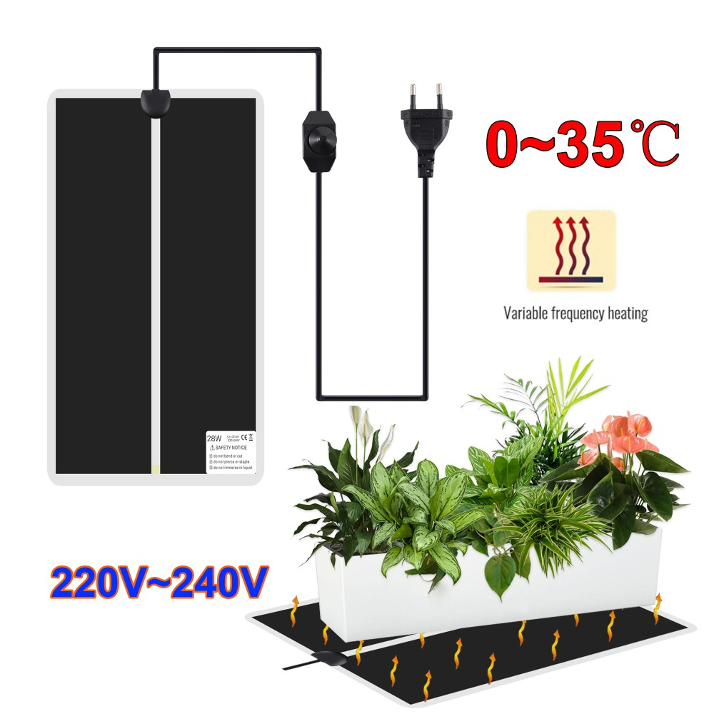 Heat Mat Seedling - แผ่นทำความร้อนสำหรับเพาะกล้า 5~28 วัตต์ ป้องกันความเย็น 220V~240V พร้อมตัวควบคุมอุณหภูมิ