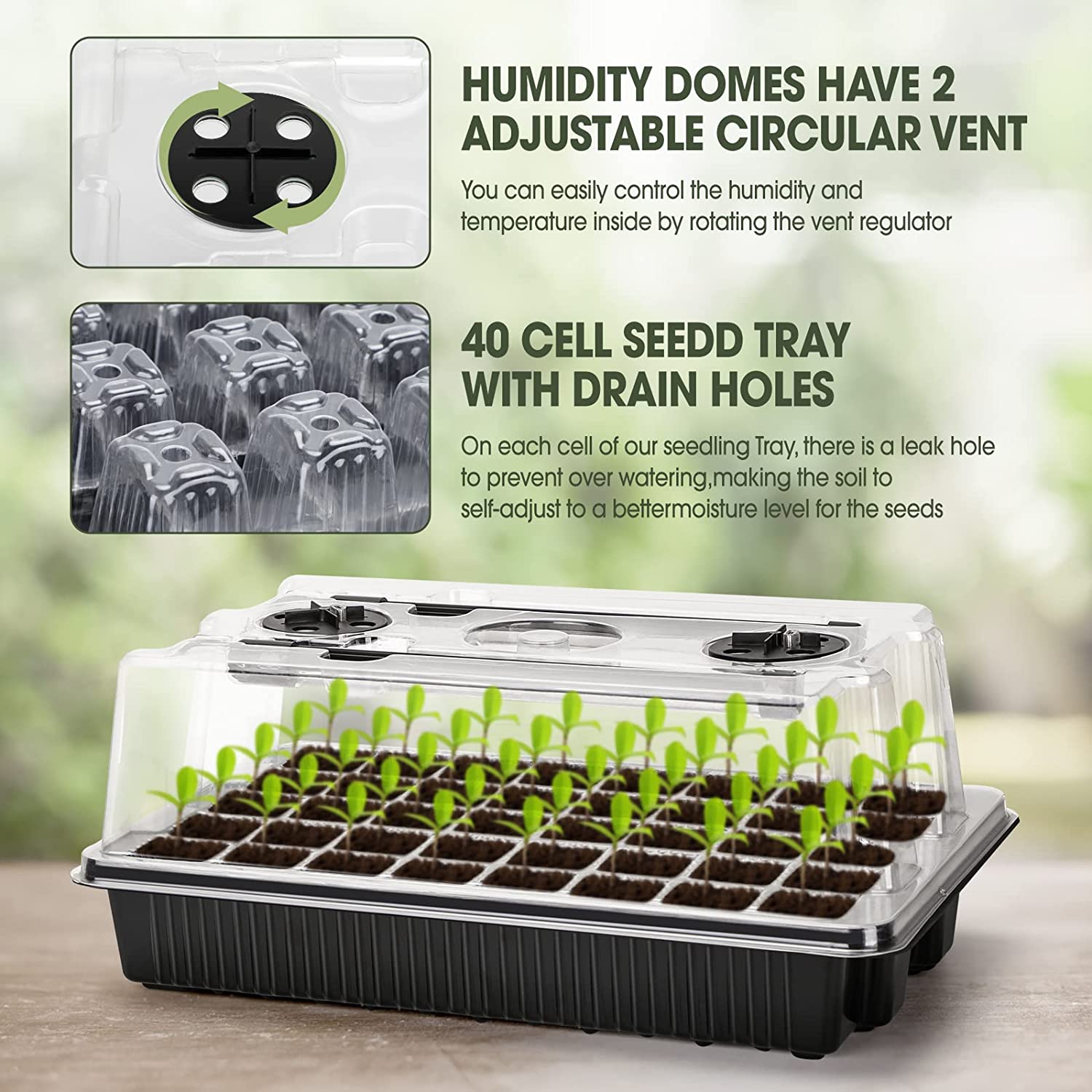 【ที่ดีที่สุด】1 ชุด, ถาดเพาะเมล - Humidity Dome Kit บทวิจารณ์และราคา