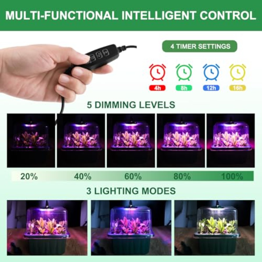 ถาดเพาะเมล็ดพร้อมไฟ 6 แพ็ค ชุด - Humidity Dome Kit บทวิจารณ์และราคา
