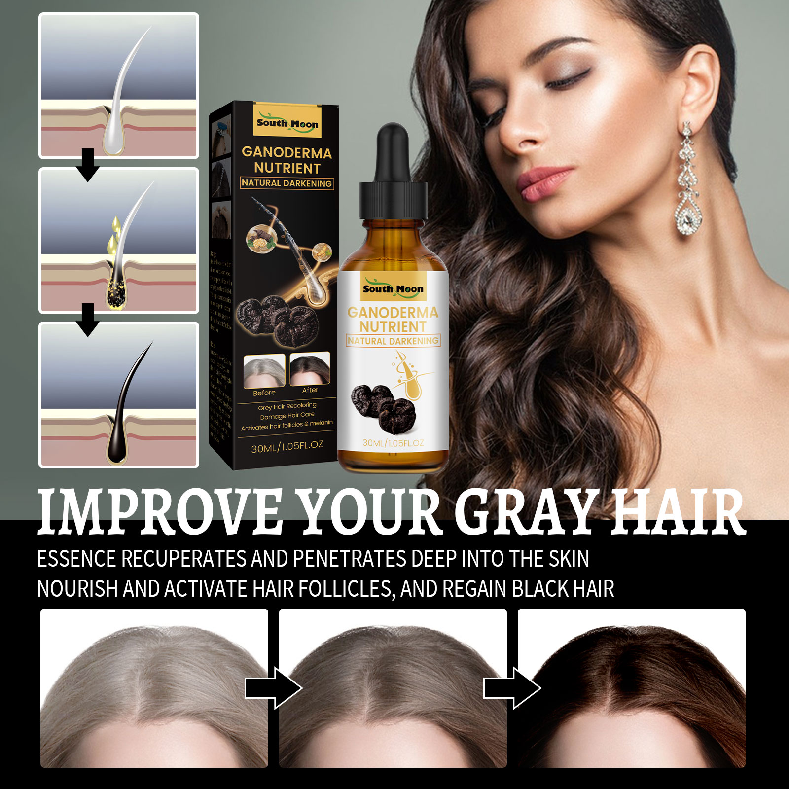 เห็ดหลินจือดําผม Liquid ทําควา - Root Stimulator Liquid บทวิจารณ์และราคา