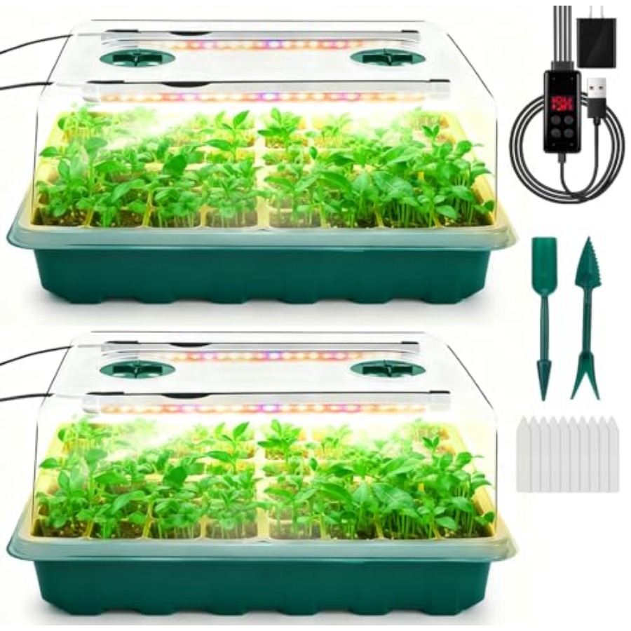 ถาดเพาะเมล็ดพร้อมไฟปลูกพืช, ชุ - Humidity Dome Kit บทวิจารณ์และราคา