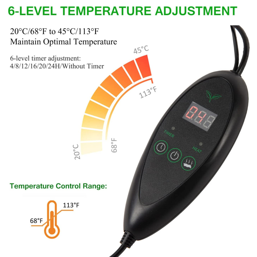 3 ขนาดอัพเกรดต้นกล้าความร้อนแผ - Heat Mat Seedling บทวิจารณ์และราคา