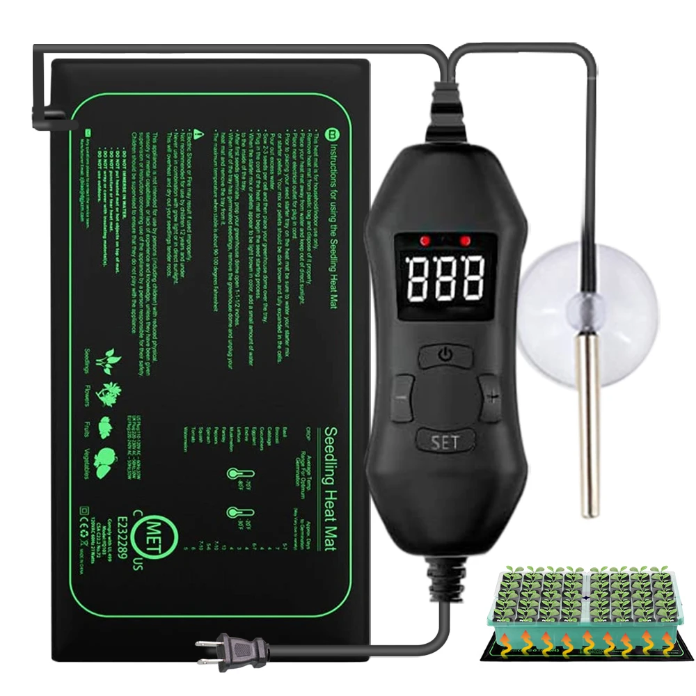 50W EU-US/UK/AU ปรับเทอร์โมสตั - Heat Mat Seedling บทวิจารณ์และราคา